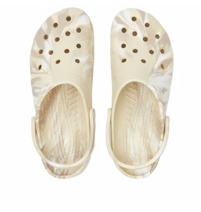 Тапочки мужские Crocs Classic Marbled Clog Beige 206867-2Y3