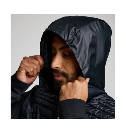 Куртка чоловіча Saucony Solstice Oysterpuff Hoody Black/Blue 800351-BK