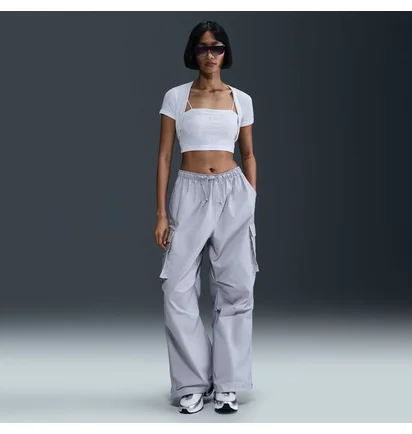 Футболка жіноча Nike Tight Cropped Mini-Rib 2-In-1 Grey HJ1299-051