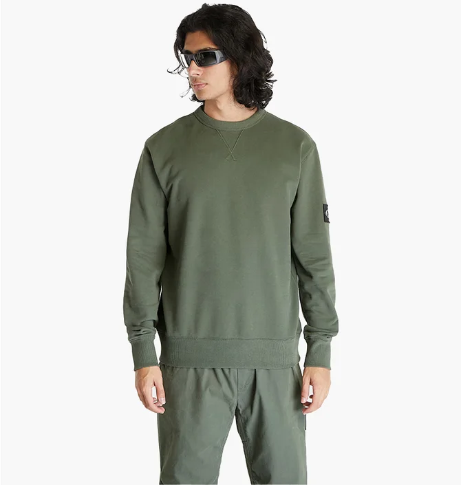 Свитшот мужской Calvin Klein Jeans Badge Crew Neck Green J30J323426-LLP