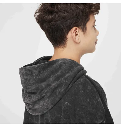 Худи детское Nike Cob Flc Po Hoodie Wash Black FZ5266-010