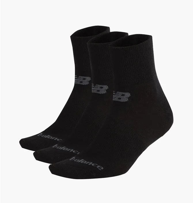 Шкарпетки унісекс New Balance Prf Cotton Flat Knit Ankle (3 пари) Black Las95233Bk