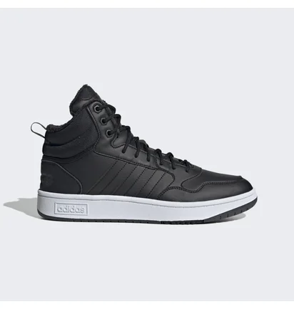 Кросівки чоловічі Adidas Hoops 3.0 Mid Lifestyle Basketball Classic Fur Lining Winterized Shoes Black GZ6679