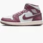 Кросівки жіночі Air Jordan 1 Mid Shoes White/Bordo BQ6472-050