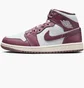 Кросівки жіночі Air Jordan 1 Mid Shoes White/Bordo BQ6472-050
