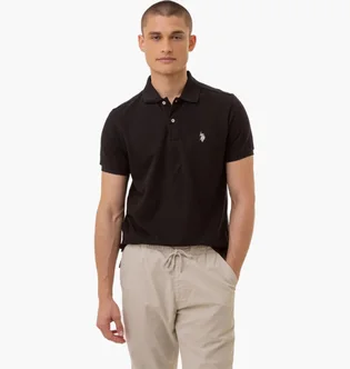 Поло чоловіче U.S. Polo Assn Slim Fit Solid Pique Black 11C581-3O00A-BLACK