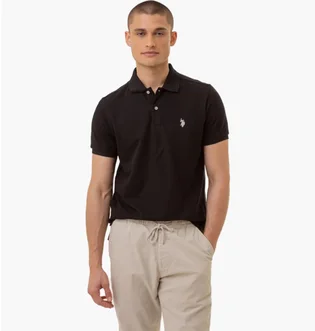 Поло мужское U.S. Polo Assn Slim Fit Solid Pique Black 11C581-3O00A-BLACK