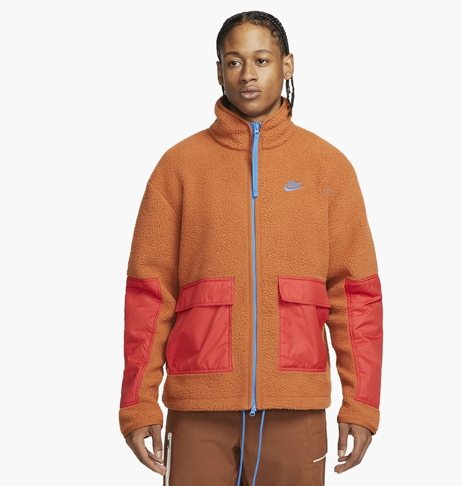 ᐉ Куртка мужская Nike Mens Fleece Full-Zip Jacket Orange Dd5021