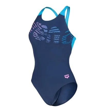 Купальник женский Arena Flowing Swimsuit V Back Blue 010256-780