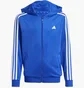 Кофта детская Adidas Train Essentials Aeroready 3-Stripes Regular-Fit Full-Zip Blue IP2418