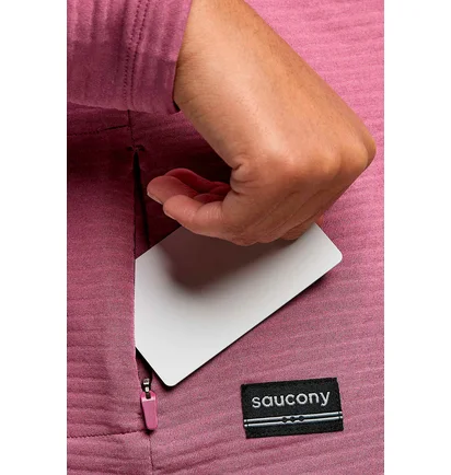 Кофта женская Saucony Triumph 3D 1/2 Zip Pink SAW800459-VLH