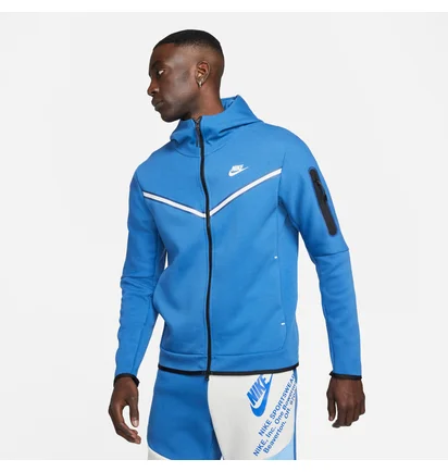 Толстовка мужская Nike Ech Fleece Windrunner Hoodie Full Zip Light Blue Cu4489-407