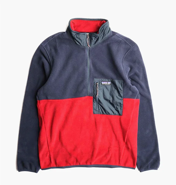 Куртка мужская Patagonia Microdini Half Zip Pullover Blue/Red 26200