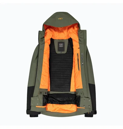 Куртка мужская CMP Fix Hood Twill Olive/Black 34W2037-E943