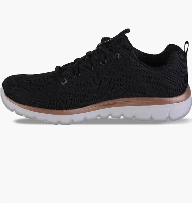 Кросівки жіночі Skechers Connected Black 12615-BKGD