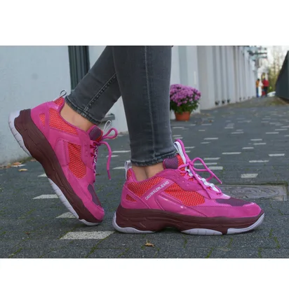 Кроссовки женские Calvin Klein Maya Low Top Lace Up Pink/Violet B4R0823-MULTI-HOT-PINK