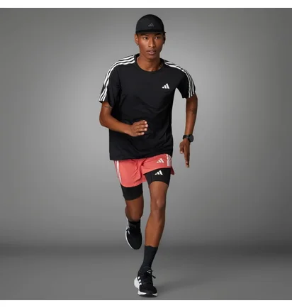 Футболка чоловіча Adidas Own The Run 3-Stripes Tee Black IQ3834