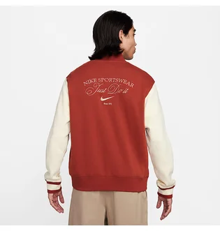 Бомбер мужской Nike Nsw Trend Varsity Jkt Flc Red HF0676-832