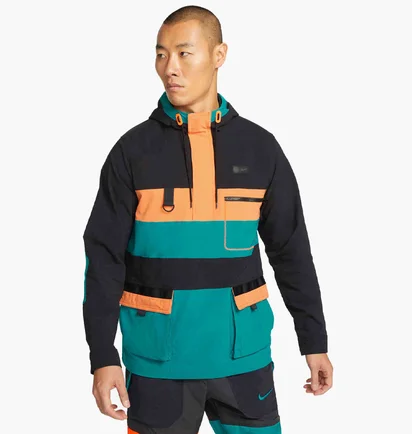 Анорак мужской Nike Chelsea Hype Jacket Mens Black/Turquoise DD8365-467