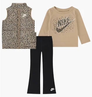Спортивный костюм детский Nike Waistcoat/Trousers/Blouse Beige/Black 36N533-023