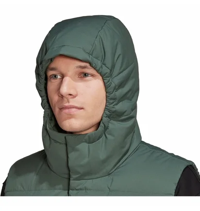 Жилетка чоловіча Adidas Helionic Hooded Down Gilet Green HG6274