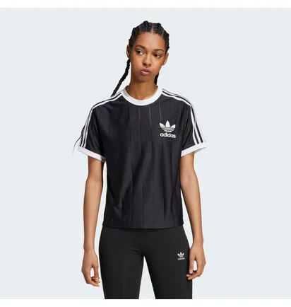 Футболка жіноча Adidas Adicolor 3-Stripes Pinstripe T-Shirt Black IX5505