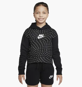Худі дитяче Nike Big Kids (Girls) Printed Fleece Hoodie Black Dm8231-010