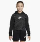 Худі дитяче Nike Big Kids (Girls) Printed Fleece Hoodie Black Dm8231-010