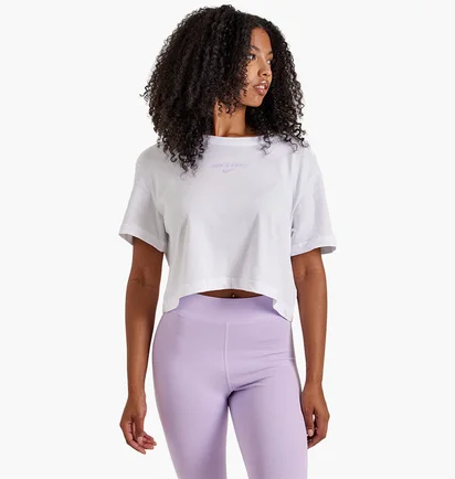 Футболка жіноча Nike Pro Dri-Fit Cropped Tee Black FV4298-100