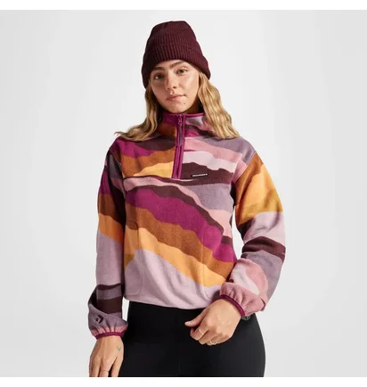 Кофта женская Converse Polar Fleece Printed Popover Multi 10025678-535