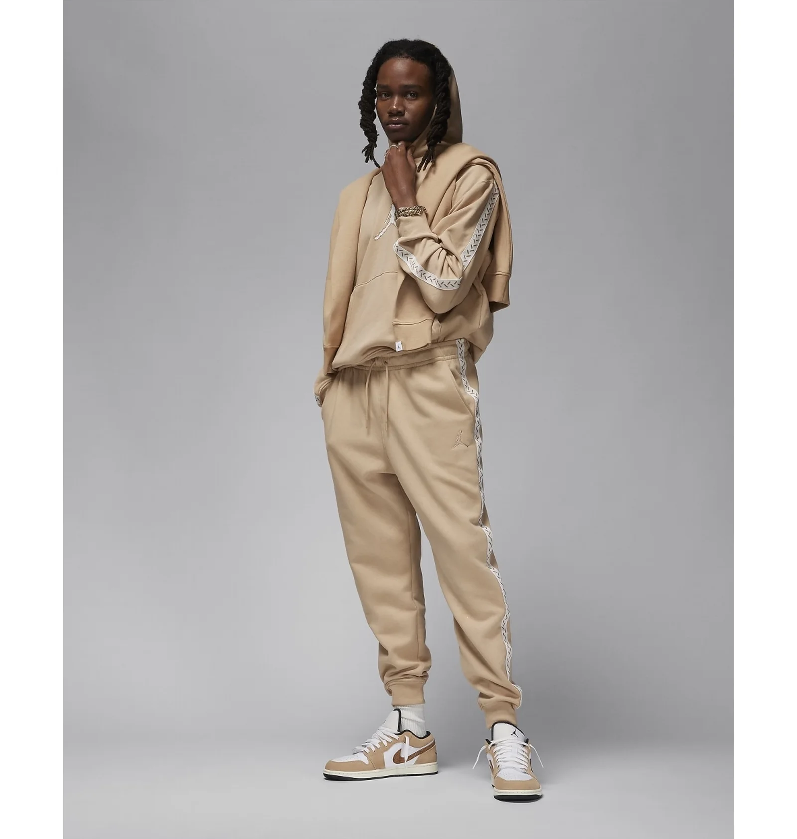 ᐉ Худи мужское Air Jordan Hoodie Pullover Flight Mvp Beige FN6352