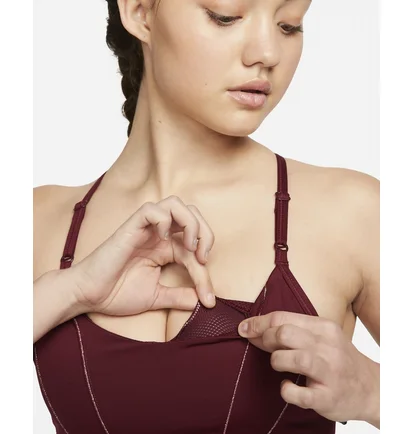 Топ женский Nike Womens Light-Support Padded Metallic Tape Sports Bra Bordo Dd1407-638