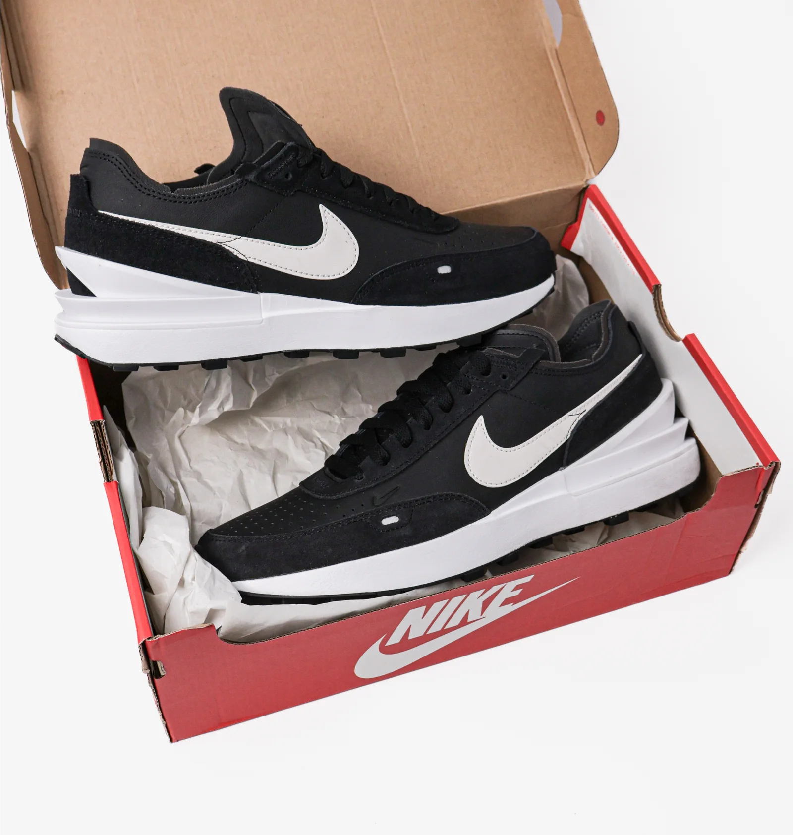 ᐉ Кроссовки мужские Nike Waffle One Leather Black Dx9428-001