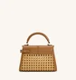 Сумка жіноча JW PEI Elise Faux Bamboo Woven Top Handle Bag Brown BB2024BG86105JWP