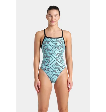 Купальник женский Arena Escape Swimsuit Challenge Back 44 Turquoise 007739-580