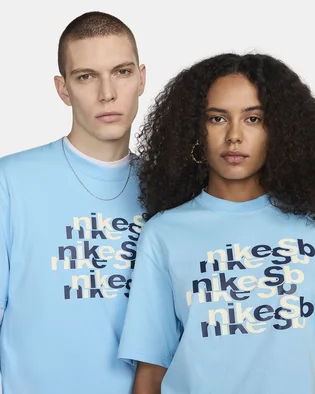 Футболка унисекс Nike Sb Tee Oc Repeat Brd Light Blue FV3494-407