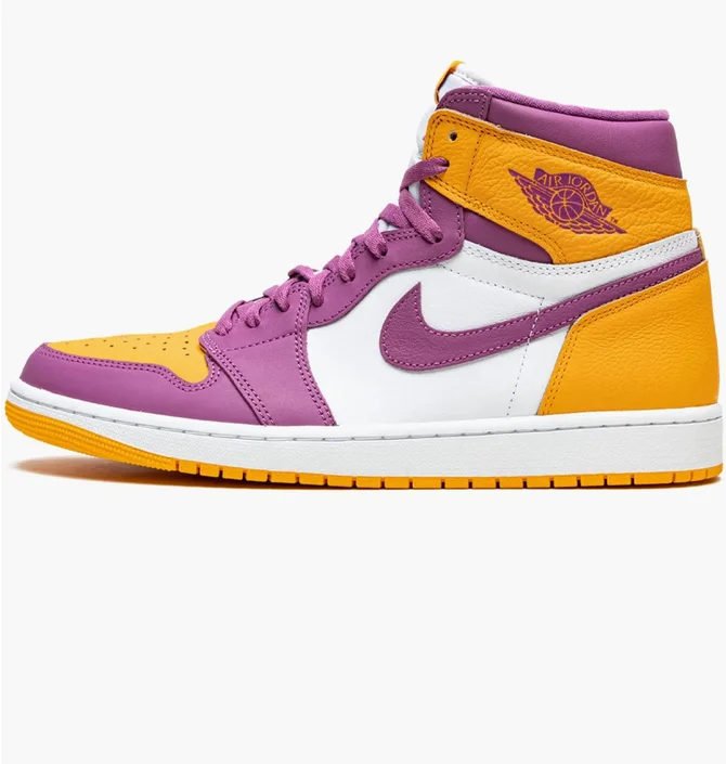 Кроссовки мужские Nike Jordan 1 Retro High Og Brotherhood Violet/Yellow 555088-706