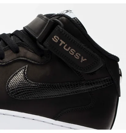Кроссовки мужские Nike By Stüssy Air Force 1 Mid Sp Black Dj7840-001
