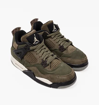Кроссовки детские Air Jordan 4 Retro Se Craft Medium Olive FB9928-200