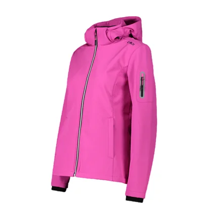 Куртка женская CMP Jacket Zip Hood Softshell Pink 39A5006-B818