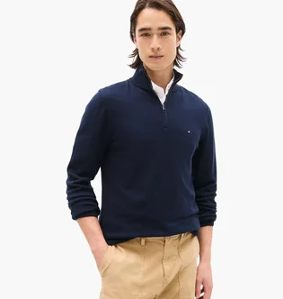 Кофта мужская Tommy Hilfiger Classic Quarter-Zip Sweater Blue 78J9329-410-FAP