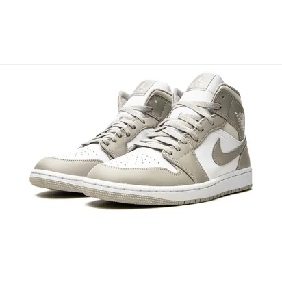 Кроссовки мужские Air Jordan 1 Mid White/Brown 554724-082