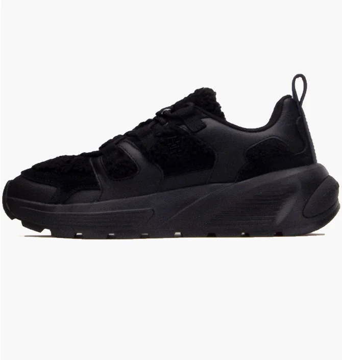 Кросівки жіночі Tommy Hilfiger Th Fur Fashion Runner Black FW0FW07307-BDS