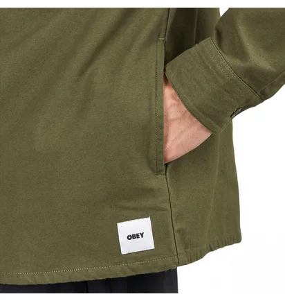 Рубашка мужская OBEY Minus Shirt Olive 181200373-ARM