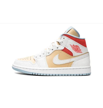Кроссовки женские Air Jordan Wmns 1 Mid Se White/Beige CZ0774-200