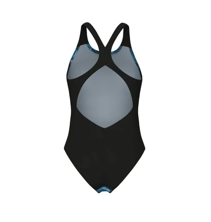 Купальник женский Arena Blue Flowers Swimsuit V Back Blue 009027-850