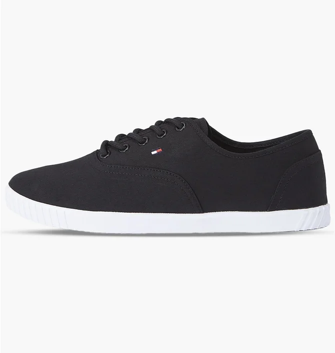 Кросівки чоловічі Tommy Hilfiger Canvas Lace Up Sneaker Black FW0FW07805-BDS