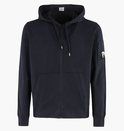 Толстовка чоловіча C.P. Company Light Fleece Full Zip Hooded Blue 18CMSS057A-002246G-888