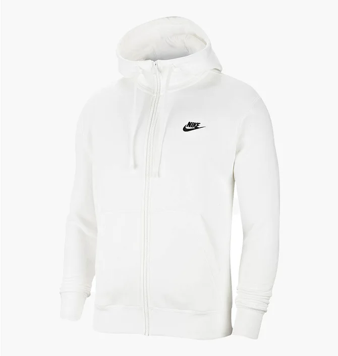 Худи мужское Nike Nsw Club Hoodie Fz White BV2645-100