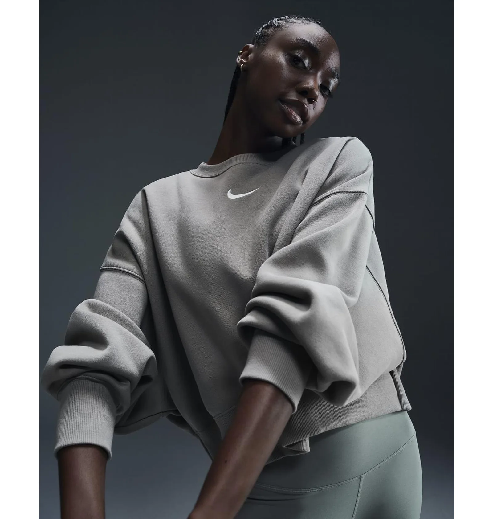 ENTWURFEIN ニットフーディー　昨年購入　Gray ᐉ Світшот жіночий Nike Sportswear Phoenix Fleece Over-Oversized
